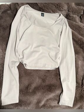 SHEIN square/scoop neck long sleeve shirt